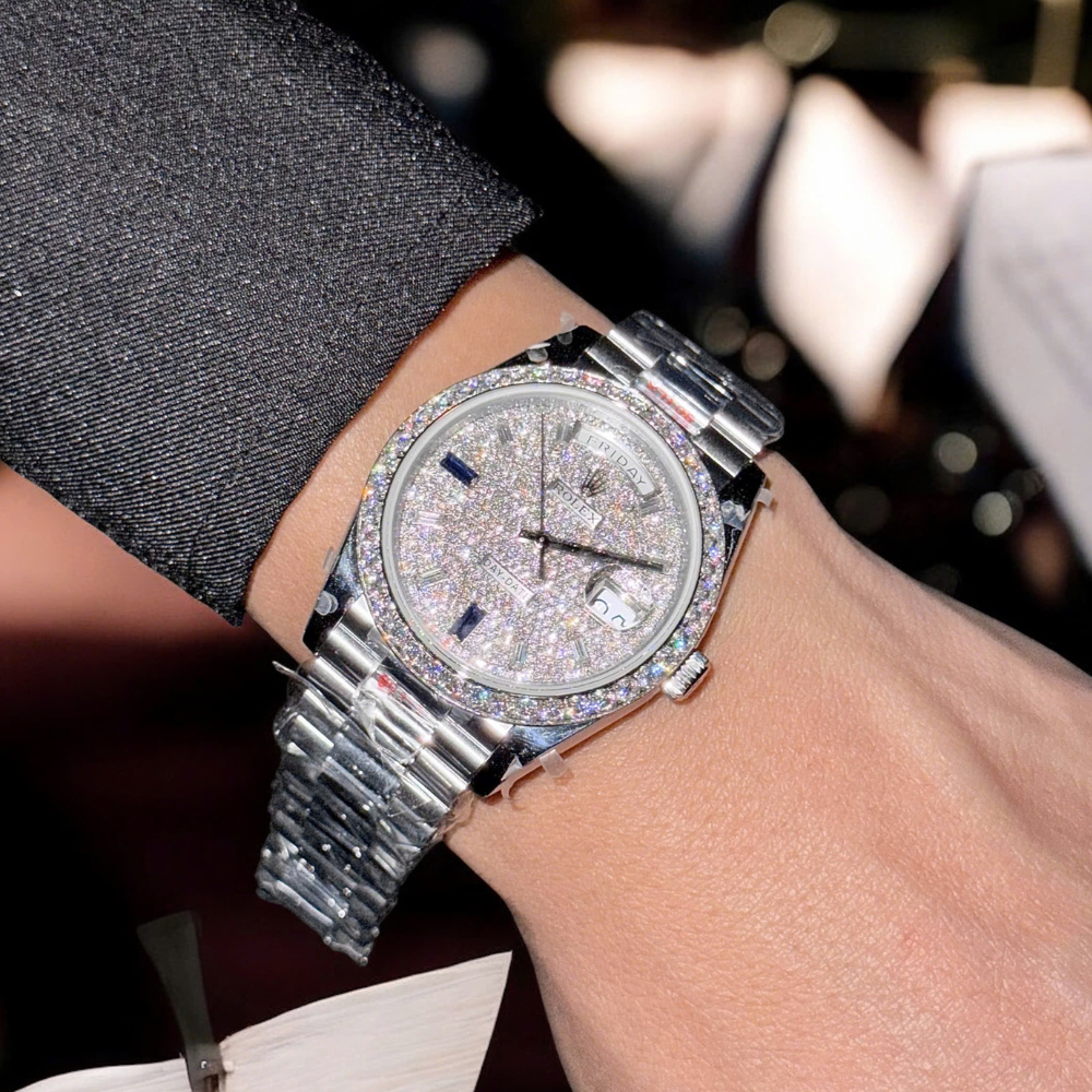Rolex Day Date – Full Moissanite