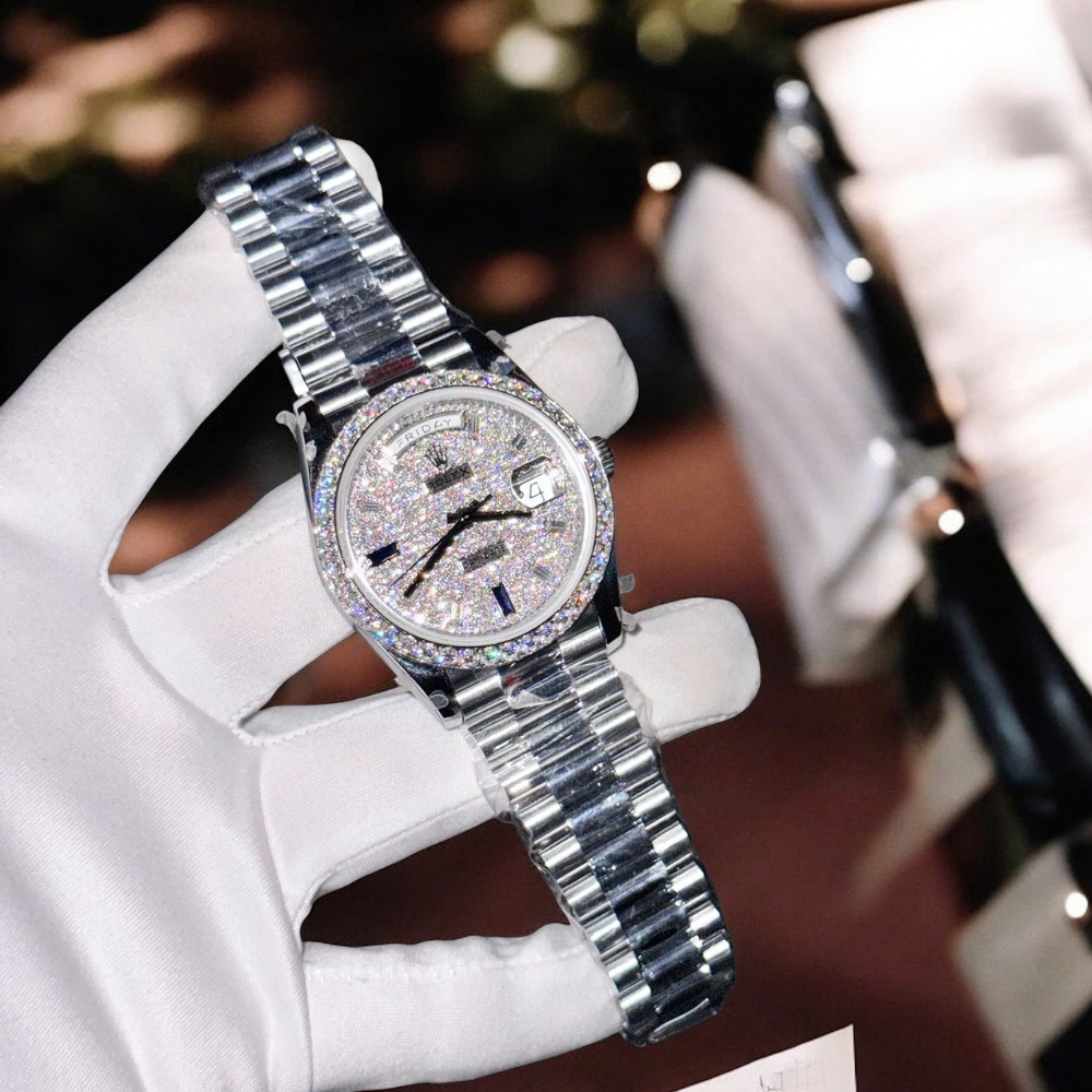 Rolex Day Date – Full Moissanite - Ảnh 4